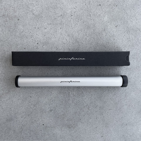 Packaging box and tube of the Pininfarina Segno "SMART" pencil.