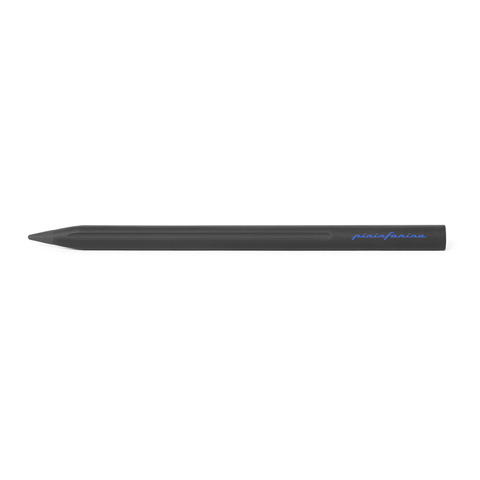 Pininfarina Segno "SMART" pencil in its blue version with the logo Pininfarina in blue and black painted aluminum body.