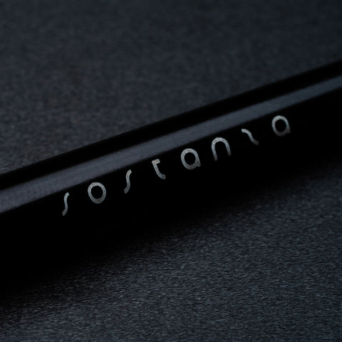 Sostanza® Pen - Ballpoint Pen in Silver/Black Anodized Aluminum with Magnetic Mechanism