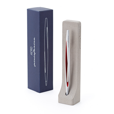 Pininfarina Aero Ethergraf – Inkless Stylus with Raw Concrete Desk Stand