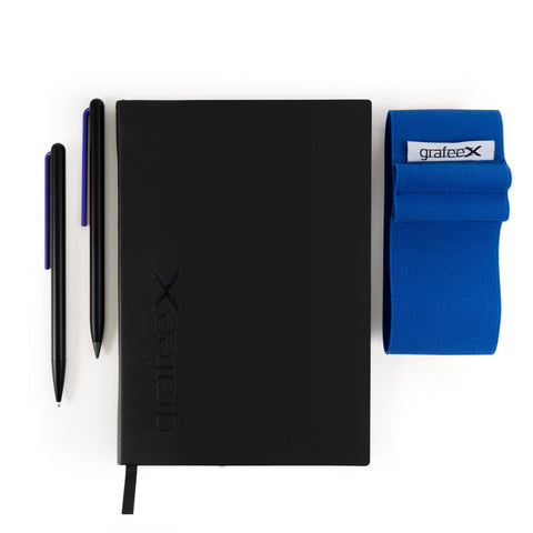 Pininfarina Grafeex set with every component separated in its blue version
