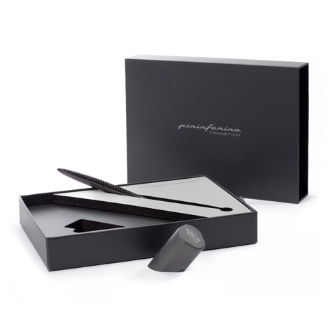 Pininfarina Cambiano Transitions Collection in its black versions on its packaging