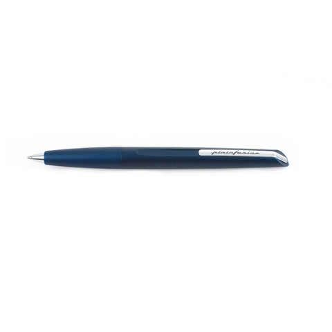 Pininfarina Segno "PF TWO" in its dark blue ballpoint pen version uncapped.