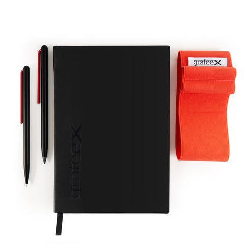 Pininfarina Grafeex set with every component separated in its red version