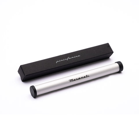 Packaging box and tube of the Pininfarina Segno "SMART Maserati Edition" pencil .