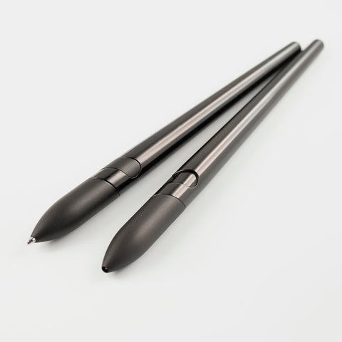 Sostanza® Pen - Ballpoint Pen in Silver/Black Anodized Aluminum with Magnetic Mechanism