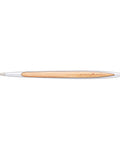 Pininfarina Segno "Cambiano Italian Beauty" Ethergraf Inkless with silver aluminum body and walnut wood inserts in a white background.