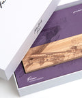 Packaging and base of the Pininfarina Segno "Cambiano Italian Beauty" Ethergraf Inkless or ballpoint pen with plans the city of Italy Florence in a white background.