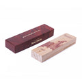 Packaging box and cedarwood base of the Pininfarina Segno "Cambiano Inferno Dante 700th Special Edition" with an illustration and a fragment of his work "The Divine Comedy" and the title "Tales From Inferno".