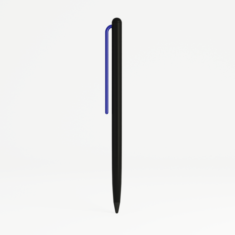 "Grafeex Pencil" with black aluminum body and blue clip.
