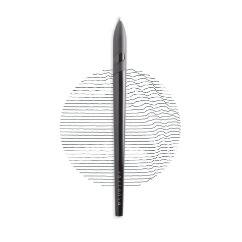 Sostanza® Pen - Ballpoint Pen in Silver/Black Anodized Aluminum with Magnetic Mechanism
