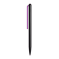 "Grafeex Ink" ballpoint pen with black aluminum body and purple clip.