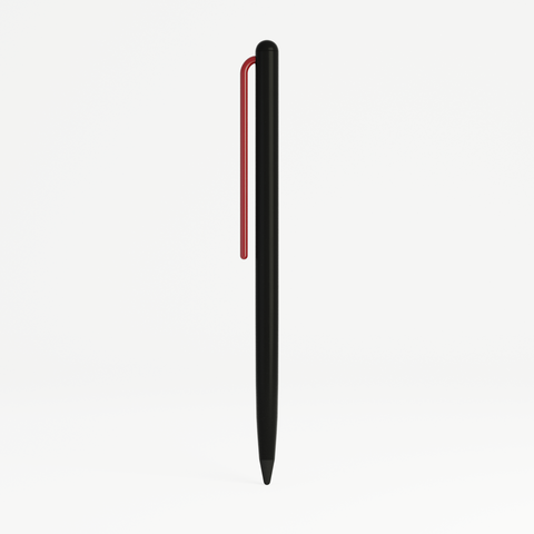 "Grafeex Pencil" with black aluminum body and red clip.
