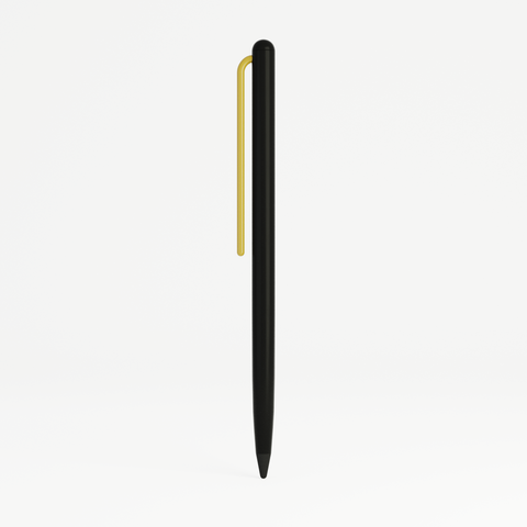 "Grafeex Pencil" with black aluminum body and yellow clip.