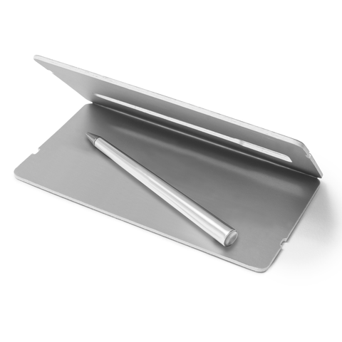 FO - Forever Made In Italy "Primina" Ethergraf inkless pen silver body alongside its packaging.