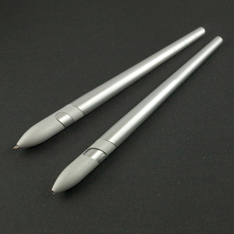 Sostanza® Pen - Ballpoint Pen in Silver/Black Anodized Aluminum with Magnetic Mechanism