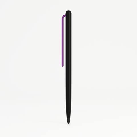 "Grafeex Pencil" with black aluminum body and purple clip.