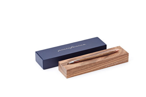 Pininfarina Cambiano Luxury Ink – Ballpoint Pen with Solid Wood Desk Stand